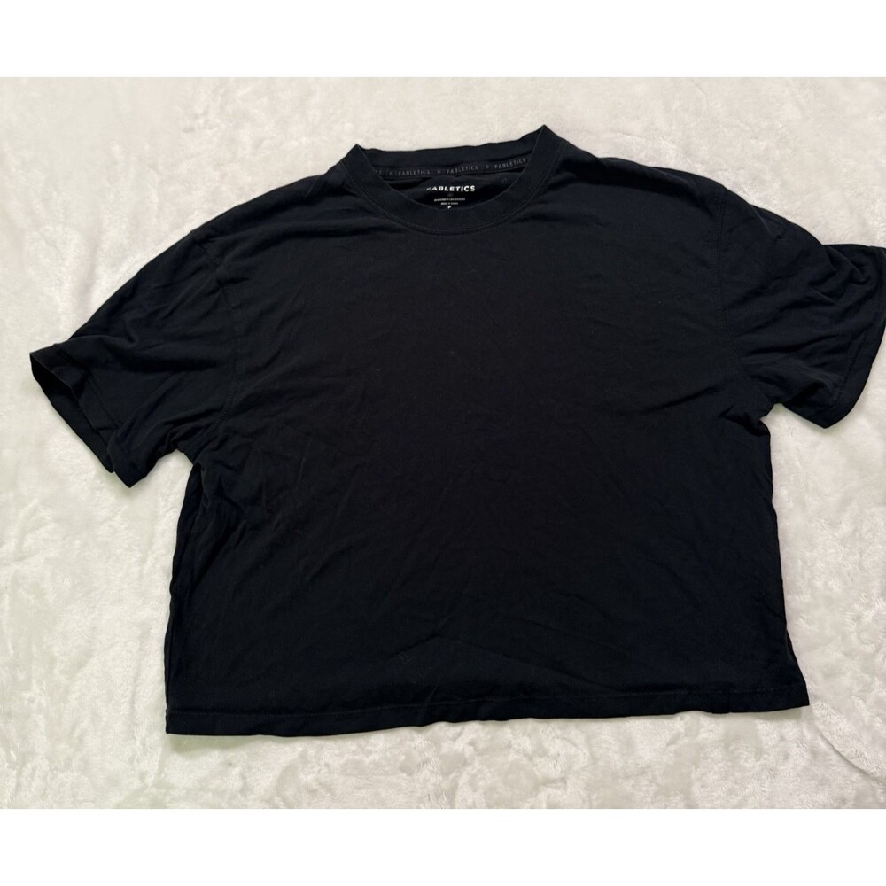 Fabletics Black Lightweight Crew Neck Short Sleeve T-Shirt - M